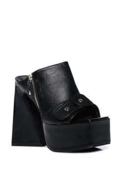 AXELLY MULTI CHUNKY SANDAL -AKIRA salestore axelly multi chunky sandal black 3 3