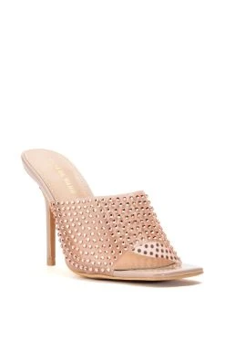 AZALEA WANG ALL ME RHINESTONE EMBELLISHED NUDE MULE -AKIRA salestore azalea wang all me rhinestone embellished nude mule nude 3 3