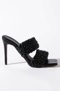 Alternative view of AZALEA WANG ALL YOUR LOVE STILETTO SANDAL IN BLACK