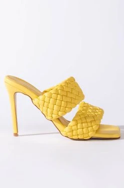 Alternative view of AZALEA WANG ALL YOUR LOVE STILETTO SANDAL IN YELLOW