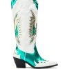 AZALEA WANG SHOW ME OFF COWBOY BOOT IN GREEN