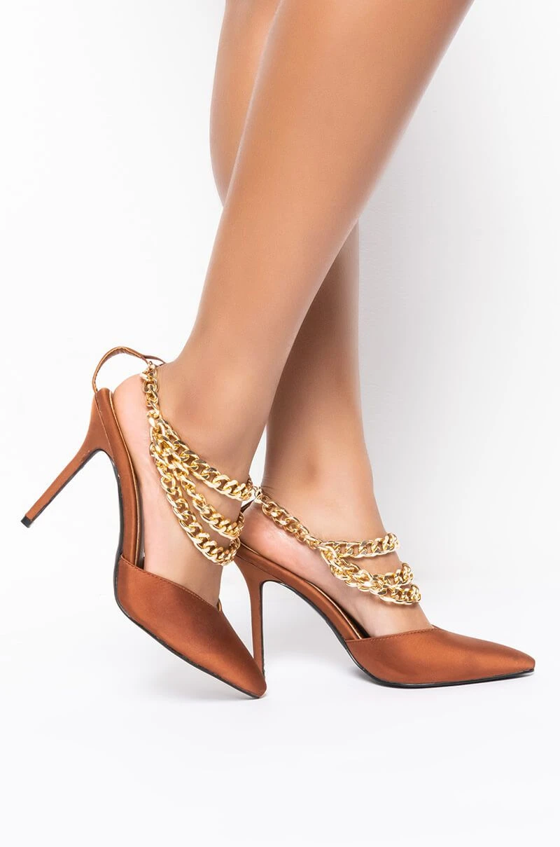 AZALEA WANG ALWAYS LATE STILETTO PUMP IN BROWN 2 AZALEA WANG ALWAYS LATE STILETTO PUMP IN BROWN - Image 2