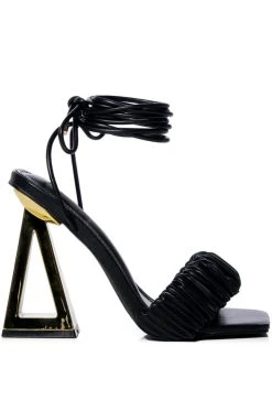 Alternative view of AZALEA WANG AMIE CHUNKY SANDAL IN BLACK