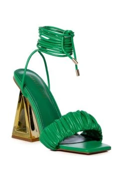 Alternative view of AZALEA WANG AMIE CHUNKY SANDAL IN GREEN