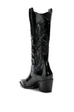 AZALEA WANG ANDREA CHUNKY WESTERN BOOT IN BLACK -AKIRA salestore azalea wang andrea chunky western boot in black black 4 4 c1