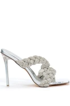 Alternative view of AZALEA WANG ANNABELLE EMBELLISHED STILETTO SANDAL IN SILVER
