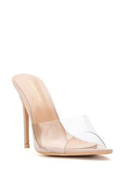 AZALEA WANG ANNETTE SLIP ON NUDE MULE -AKIRA salestore azalea wang annette slip on nude mule nude 3 3