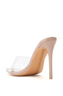 AZALEA WANG ANNETTE SLIP ON NUDE MULE -AKIRA salestore azalea wang annette slip on nude mule nude 4 4