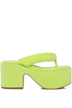 Alternative view of AZALEA WANG APRIL THING FLATFORM SANDAL IN GREEN
