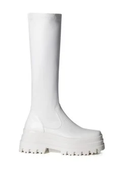 Alternative view of AZALEA WANG ARETHA STRETCH BOOT WITH 4 WAY STRETCH IN WHITE