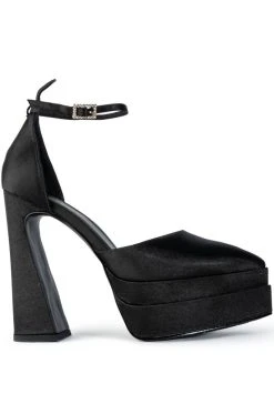 Alternative view of AZALEA WANG BADDEST OF THEM ALL CHUNKY PUMP IN BLACK