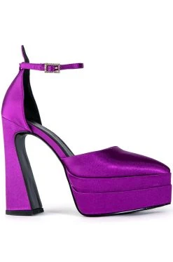 Alternative view of AZALEA WANG BADDEST OF THEM ALL CHUNKY PUMP IN PURPLE