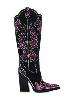 Alternative view of AZALEA WANG BILLINGS EMBELLISHED WESTERN BOOT IN BLACK