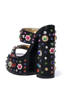 AZALEA WANG BREEZE EMBELLISHED CHUNKY SANDAL IN BLACK 8 AZALEA WANG BREEZE EMBELLISHED CHUNKY SANDAL IN BLACK -AKIRA salestore azalea wang breeze embellished chunky sandal in black black 4 4