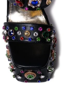 AZALEA WANG BREEZE EMBELLISHED CHUNKY SANDAL IN BLACK 9 AZALEA WANG BREEZE EMBELLISHED CHUNKY SANDAL IN BLACK -AKIRA salestore azalea wang breeze embellished chunky sandal in black black 5 5