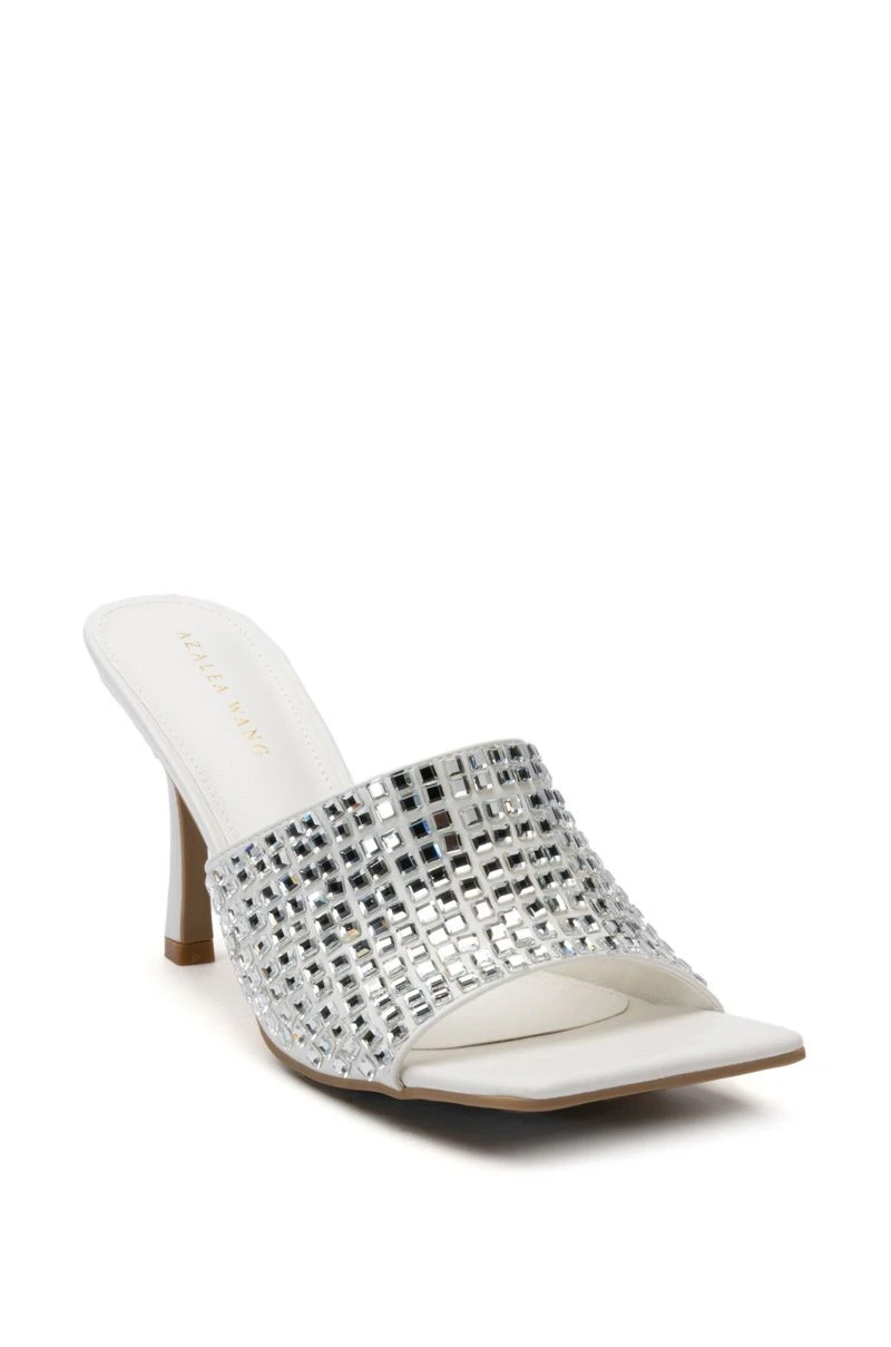 AZALEA WANG BUFFALO EMBELLIHED SANDAL IN WHITE 3 AZALEA WANG BUFFALO EMBELLIHED SANDAL IN WHITE - Image 3
