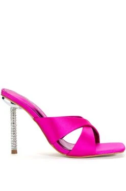 Alternative view of AZALEA WANG CANDID BLING STILETTO SANDAL IN FUCHSIA