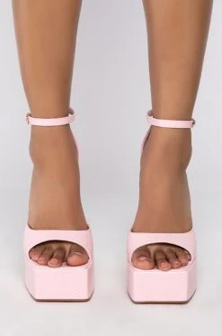 Alternative view of AZALEA WANG CATCH FLIGHTS NOT FEELINGS STILETTO SANDAL IN PINK