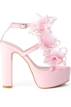 Alternative view of AZALEA WANG CATERINA CHUNKY SANDAL WITH BOW IN PINK