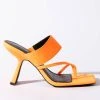AZALEA WANG CITY DREAMS CHUNKY SANDAL IN ORANGE