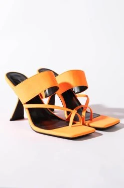 Alternative view of AZALEA WANG CITY DREAMS CHUNKY SANDAL IN ORANGE
