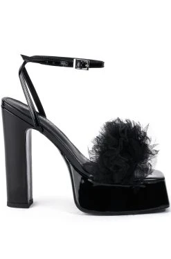 Alternative view of AZALEA WANG COLADA BLACK TULLE SANDAL