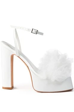 Alternative view of AZALEA WANG COLADA WHITE TULLE SANDAL