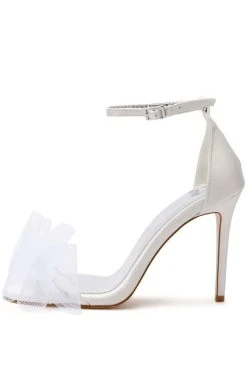 AZALEA WANG CORALIE STILETTO SATIN MULE SANDAL IN WHITE -AKIRA salestore azalea wang coralie stiletto satin mule sandal in white white 3 3 c1