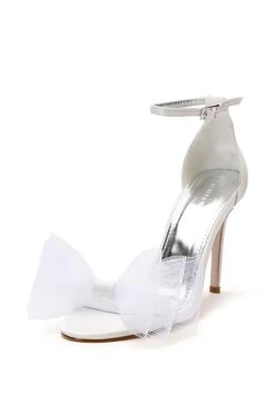 AZALEA WANG CORALIE STILETTO SATIN MULE SANDAL IN WHITE -AKIRA salestore azalea wang coralie stiletto satin mule sandal in white white 5 5 c1