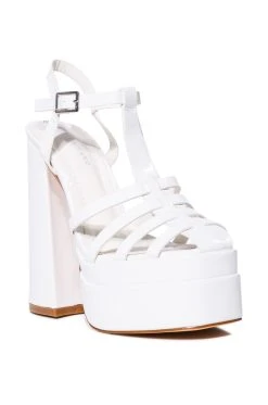 AZALEA WANG DANICA PLATFORM PUMP -AKIRA salestore azalea wang danica platform pump white 3 3