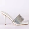 AZALEA WANG DIRTY DANCING STILETTO SANDAL IN WHITE