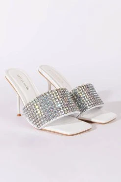 Alternative view of AZALEA WANG DIRTY DANCING STILETTO SANDAL IN WHITE