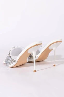 AZALEA WANG DIRTY DANCING STILETTO SANDAL IN WHITE -AKIRA salestore azalea wang dirty dancing stiletto sandal in white white 5 5