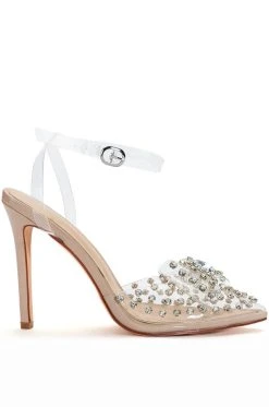 AZALEA WANG DO MY THING BLING BLING PUMP IN NUDE