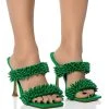 AZALEA WANG DOMITILLA SLIP ON STILETTO SANDAL IN GREEN
