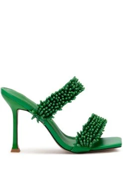 Alternative view of AZALEA WANG DOMITILLA SLIP ON STILETTO SANDAL IN GREEN