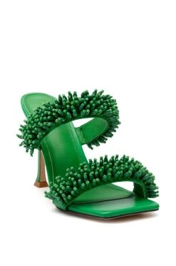 AZALEA WANG DOMITILLA SLIP ON STILETTO SANDAL IN GREEN -AKIRA salestore azalea wang domitilla slip on stiletto sandal in green green 3 3 c1