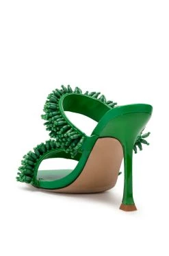 AZALEA WANG DOMITILLA SLIP ON STILETTO SANDAL IN GREEN -AKIRA salestore azalea wang domitilla slip on stiletto sandal in green green 4 4 c1