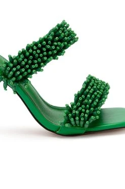 AZALEA WANG DOMITILLA SLIP ON STILETTO SANDAL IN GREEN -AKIRA salestore azalea wang domitilla slip on stiletto sandal in green green 5 5 c1