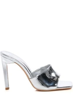 AZALEA WANG DROP STILETTO SANDAL IN SILVER -AKIRA salestore azalea wang drop stiletto sandal in silver silver 2 2 c1 c1