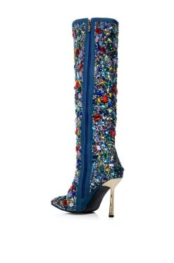 AZALEA WANG EMBER RHINESTONE DENIM STILETTO BOOT IN MULTI 9 AZALEA WANG EMBER RHINESTONE DENIM STILETTO BOOT IN MULTI -AKIRA salestore azalea wang ember rhinestone denim stiletto boot in multi multi 4 4