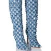 AZALEA WANG EVE DISTRESSED DENIM BOOT