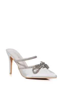 Alternative view of AZALEA WANG EVIT STILETTO MULE PUMP IN WHITE