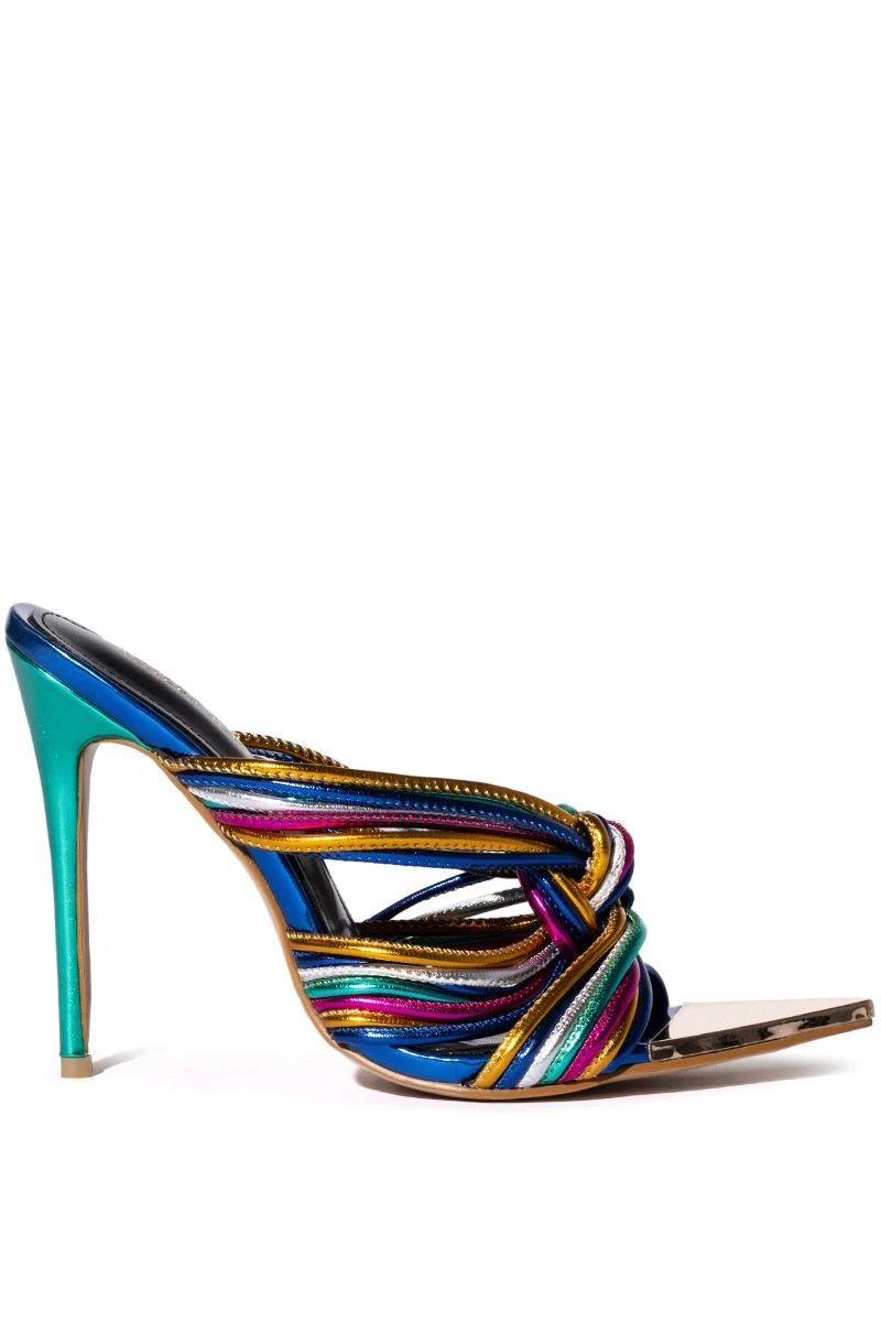 AZALEA WANG FIFI MULTI COLORED STILETTO SANDAL - Image 2
