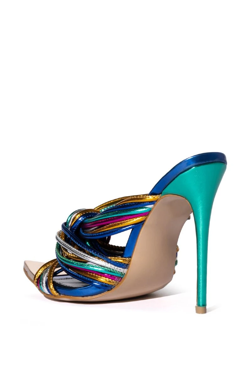 AZALEA WANG FIFI MULTI COLORED STILETTO SANDAL - Image 4