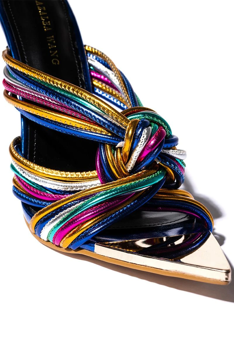 AZALEA WANG FIFI MULTI COLORED STILETTO SANDAL - Image 5