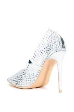 AZALEA WANG FIND ME ON THE DANCEFLOOR RHINESTONE PVC PUMP IN SILVER 8 AZALEA WANG FIND ME ON THE DANCEFLOOR RHINESTONE PVC PUMP IN SILVER -AKIRA salestore azalea wang find me on the dancefloor rhinestone pvc pump in silver silver 4 4