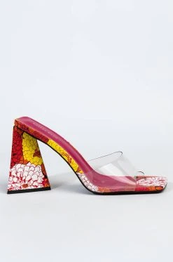 AZALEA WANG FLOWER POWER CHUNKY SANDAL IN MULTI -AKIRA salestore azalea wang flower power chunky sandal in multi multi 3 3