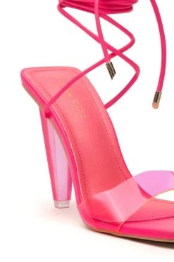 AZALEA WANG FREMONT PVC SANDAL IN PINK -AKIRA salestore azalea wang fremont pvc sandal in pink pink 6 6 c1