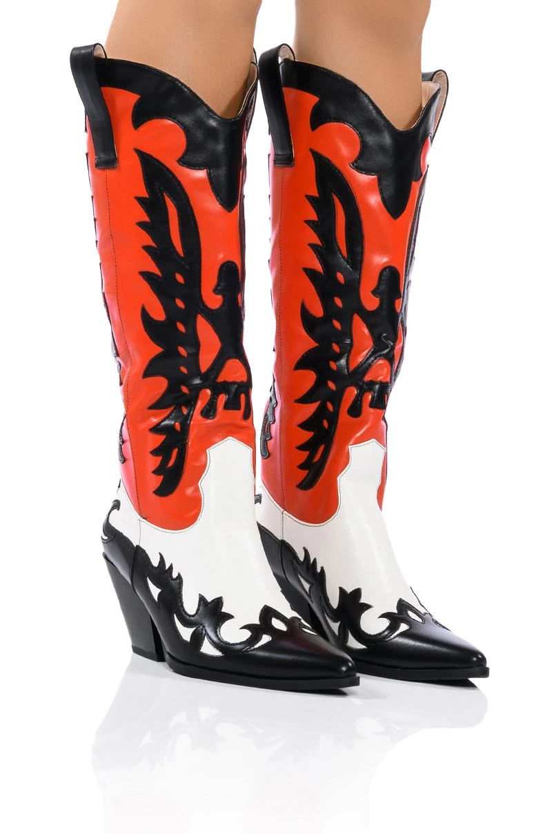 AZALEA WANG GFORCE MULTI COLORED WESTERN BOOT